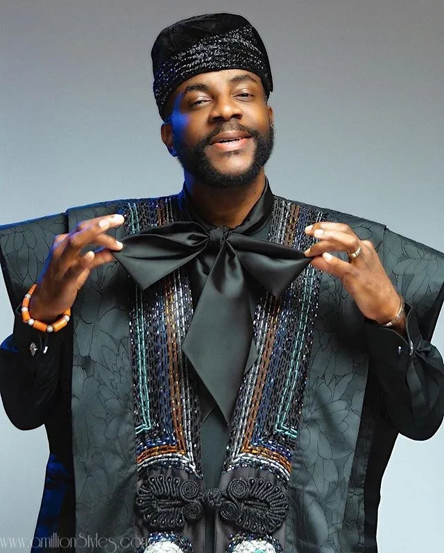 Ebuka In Ugo Monye Agbada For Big Brother Eviction Is A Look!!