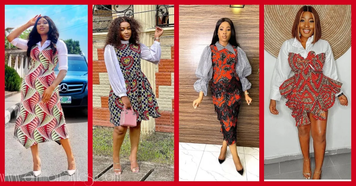 Check Out These 9 Ankara And White Shirt Mix Styles