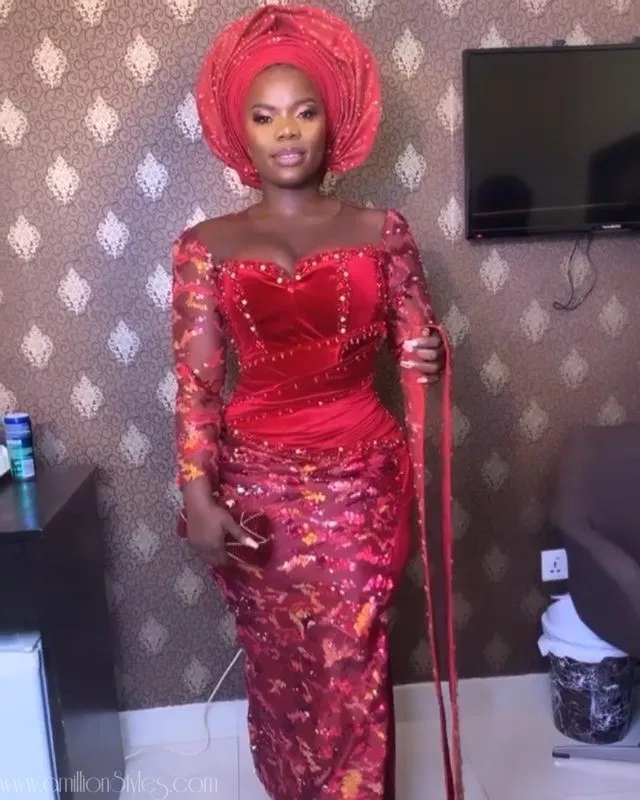Exquisite Nigerian Lace Asoebi Styles-Volume 20