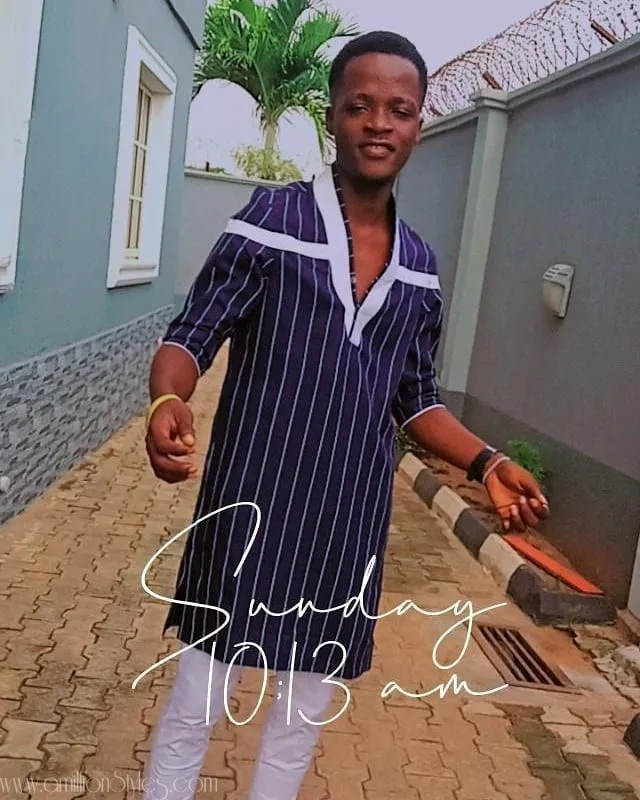 11 Stylish Blue Atiku Styles For Men