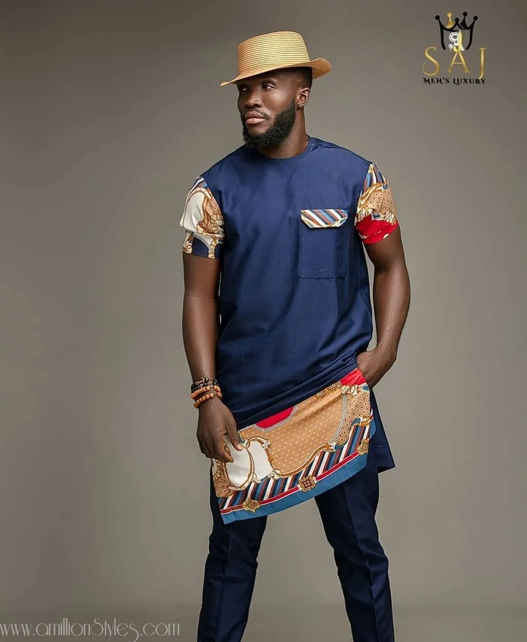 11 Stylish Blue Atiku Styles For Men