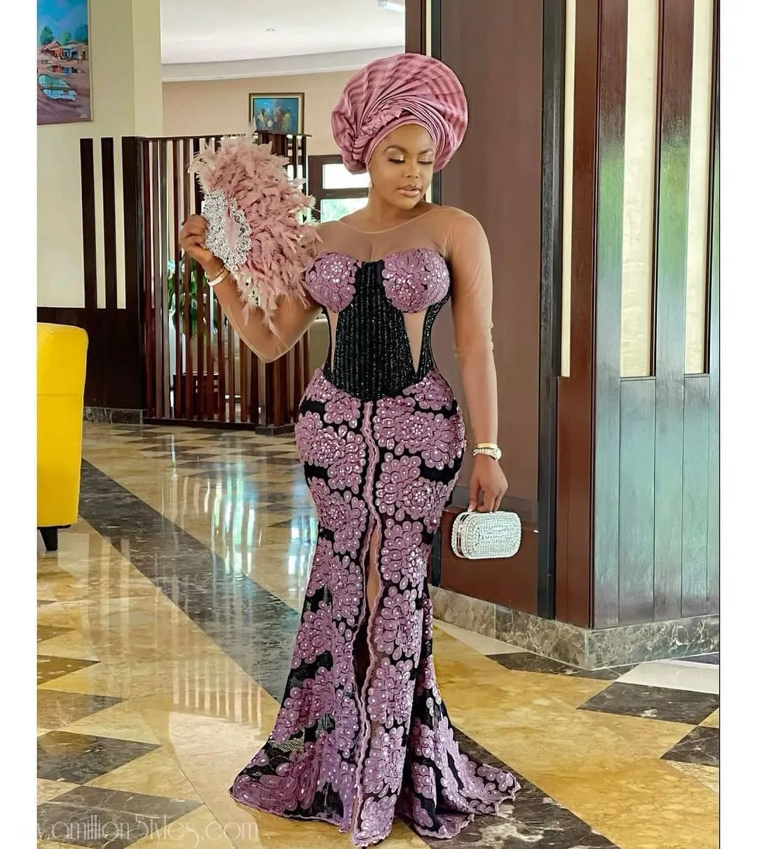 Exquisite Nigerian Lace Asoebi Styles-Volume 25