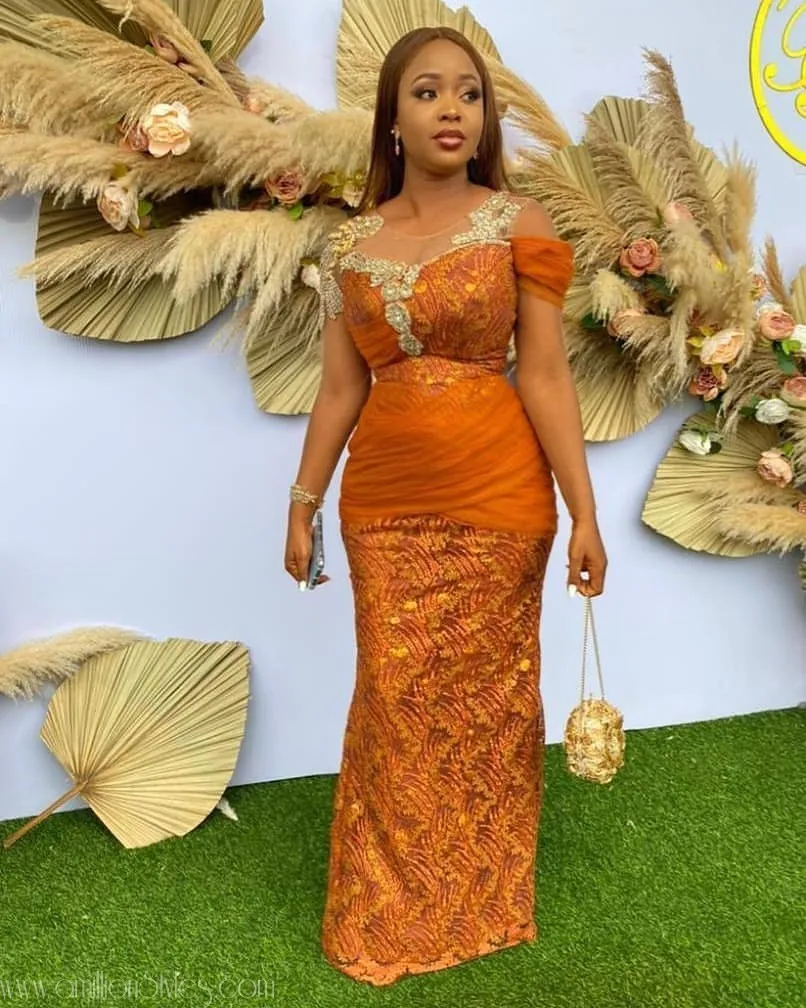 Exquisite Nigerian Lace Asoebi Styles-Volume 27