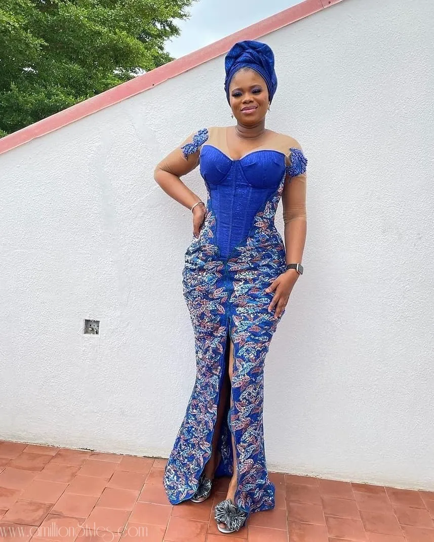 Exquisite Nigerian Lace Asoebi Styles-Volume 30