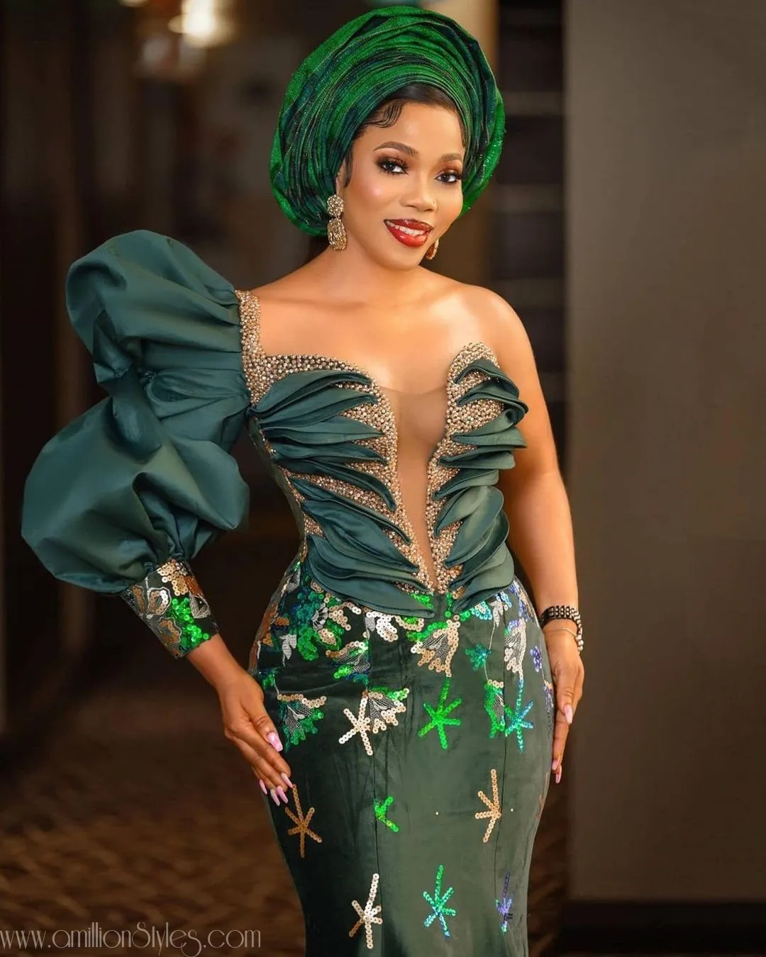 Exquisite Nigerian Lace Asoebi Styles-Volume 36