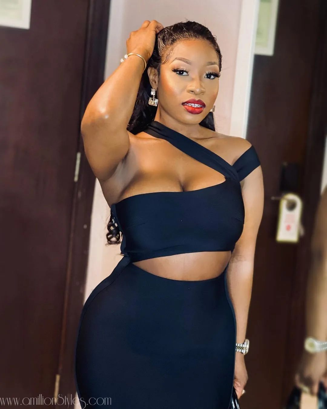 MUST SEE: Big Brother Naija's Jackie Bent In Black Outfits