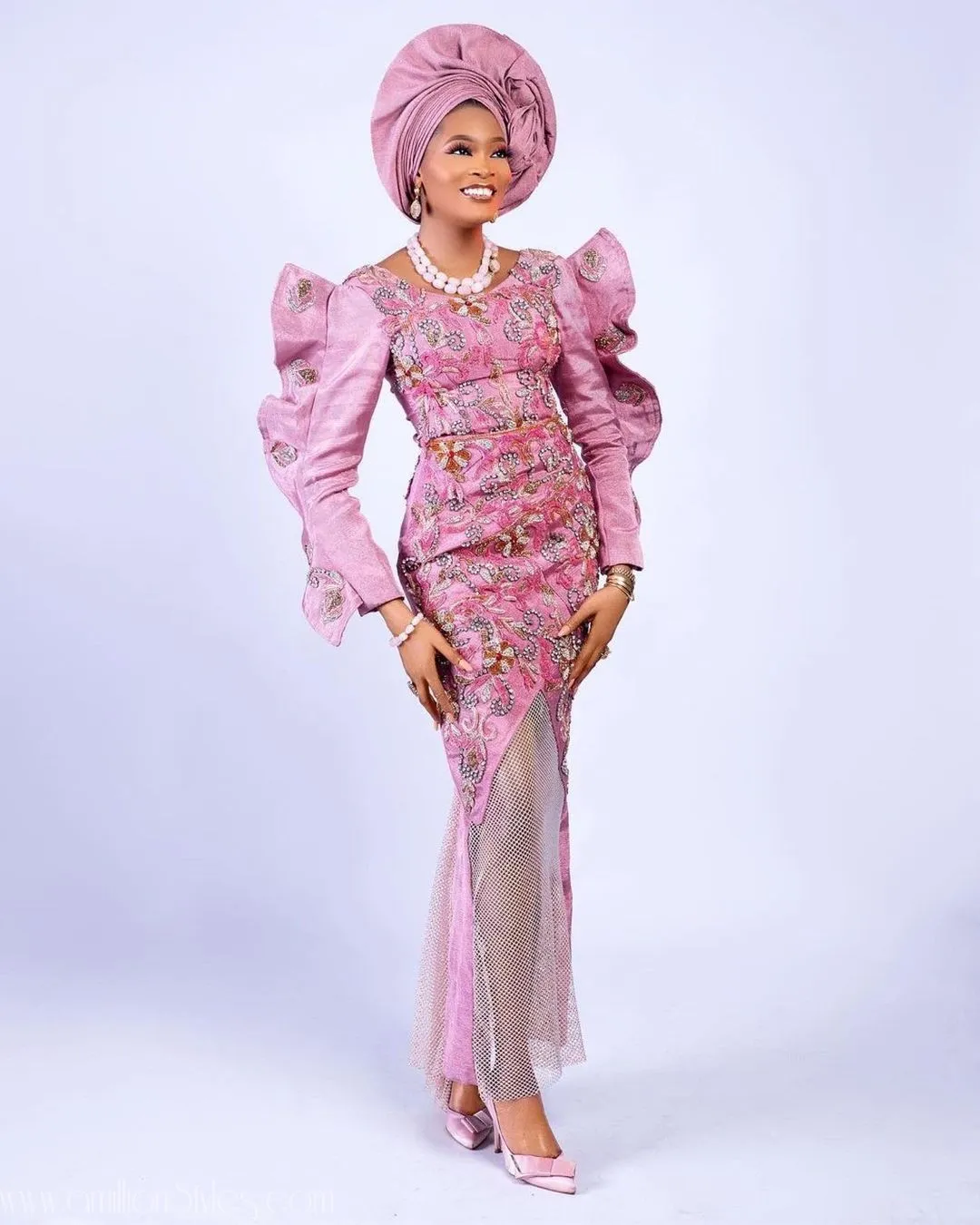Exquisite Nigerian Lace Asoebi Styles-Volume 44