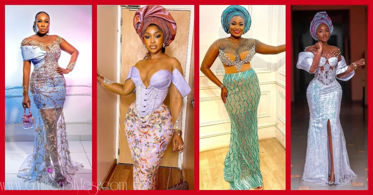 Exquisite Nigerian Lace Asoebi Styles-Volume 45
