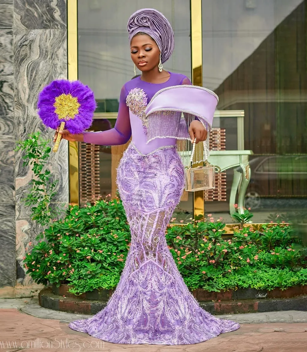 7 Beautiful Cape Asoebi Styles For Women