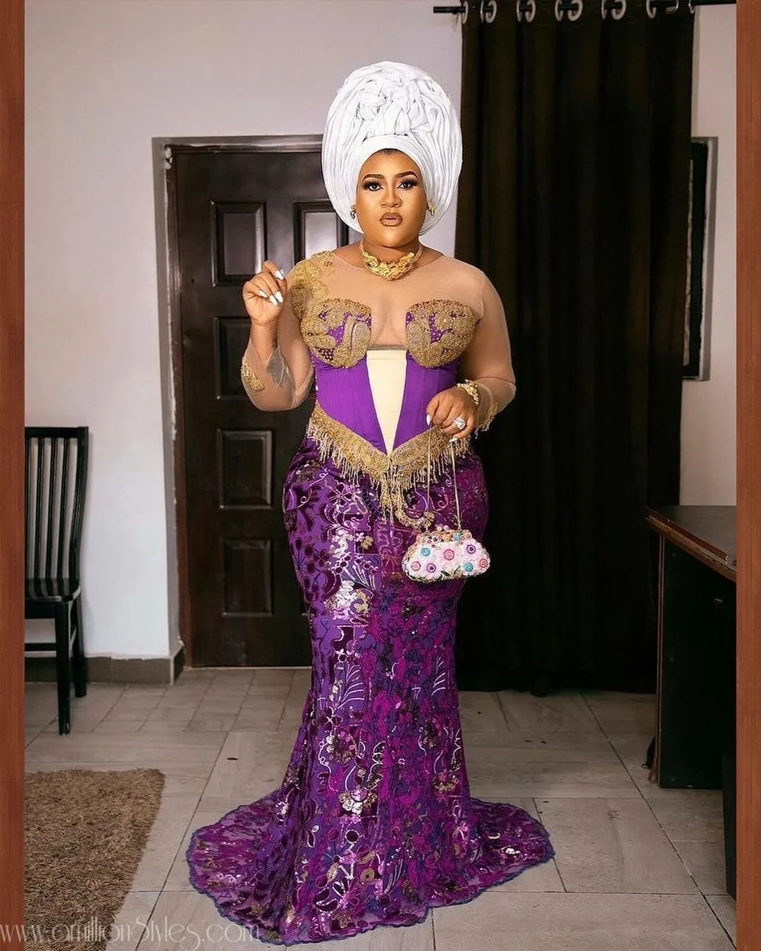 Exquisite Nigerian Lace Asoebi Styles-Volume 46