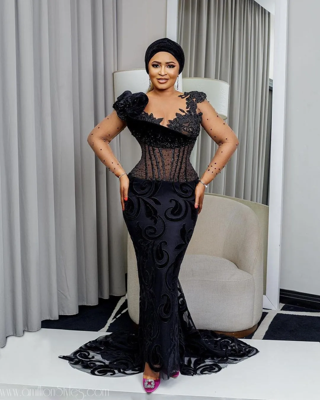 Exquisite Nigerian Lace Asoebi Styles-Volume 50