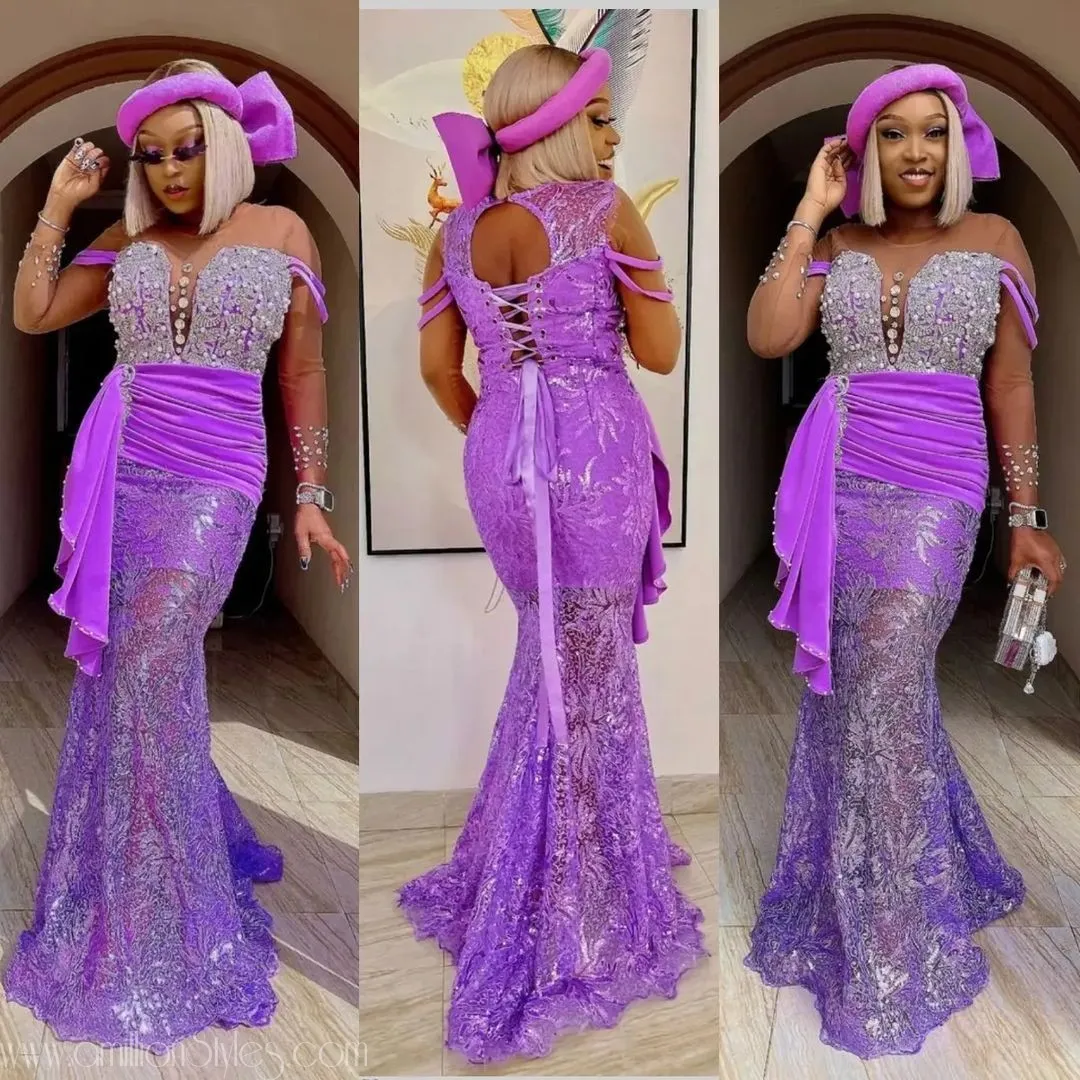 Exquisite Nigerian Lace Asoebi Styles-Volume 52