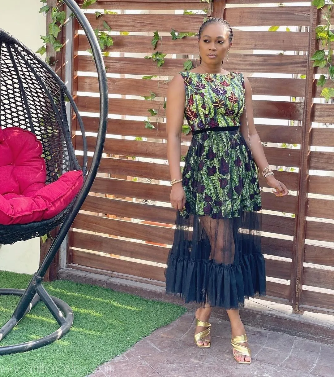 You'll Take A Second Look At This Lace And Ankara Mix Styles