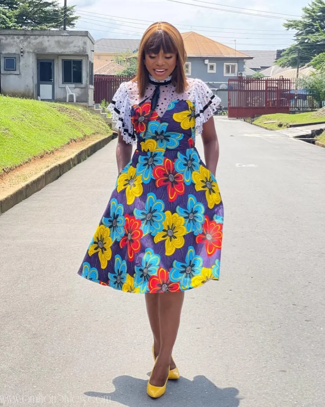 You'll Take A Second Look At This Lace And Ankara Mix Styles