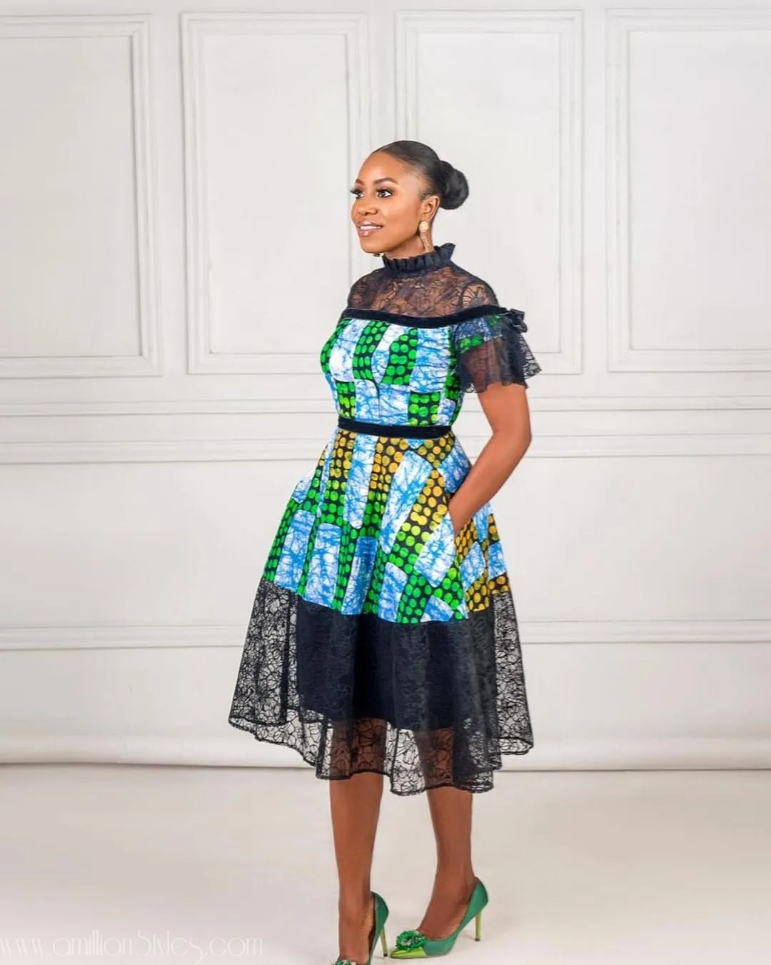 You'll Take A Second Look At This Lace And Ankara Mix Styles