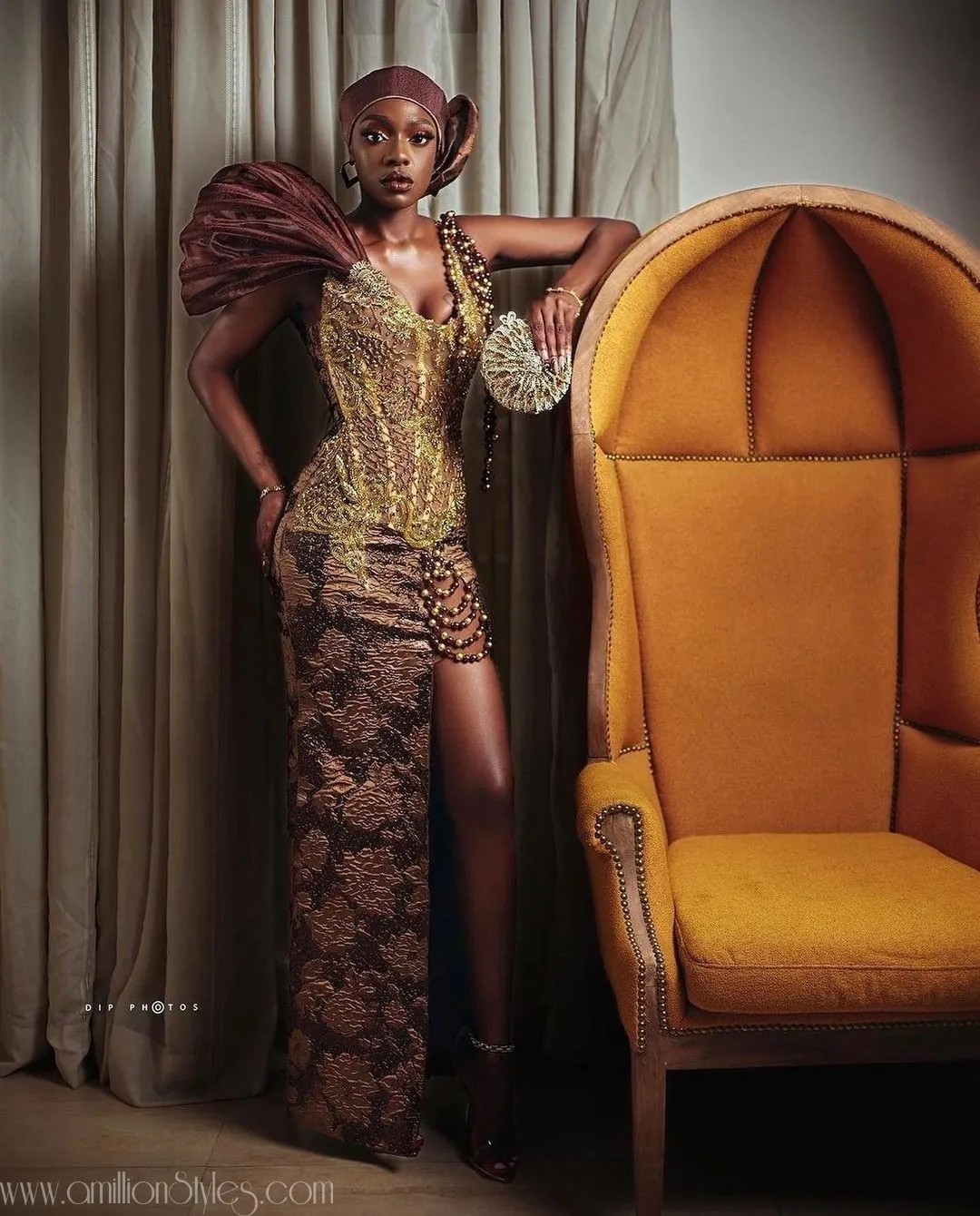 A Chocolate Love Story: A Look At Our Favorite Asoebi Styles At Ini Dima Okogie's Wedding