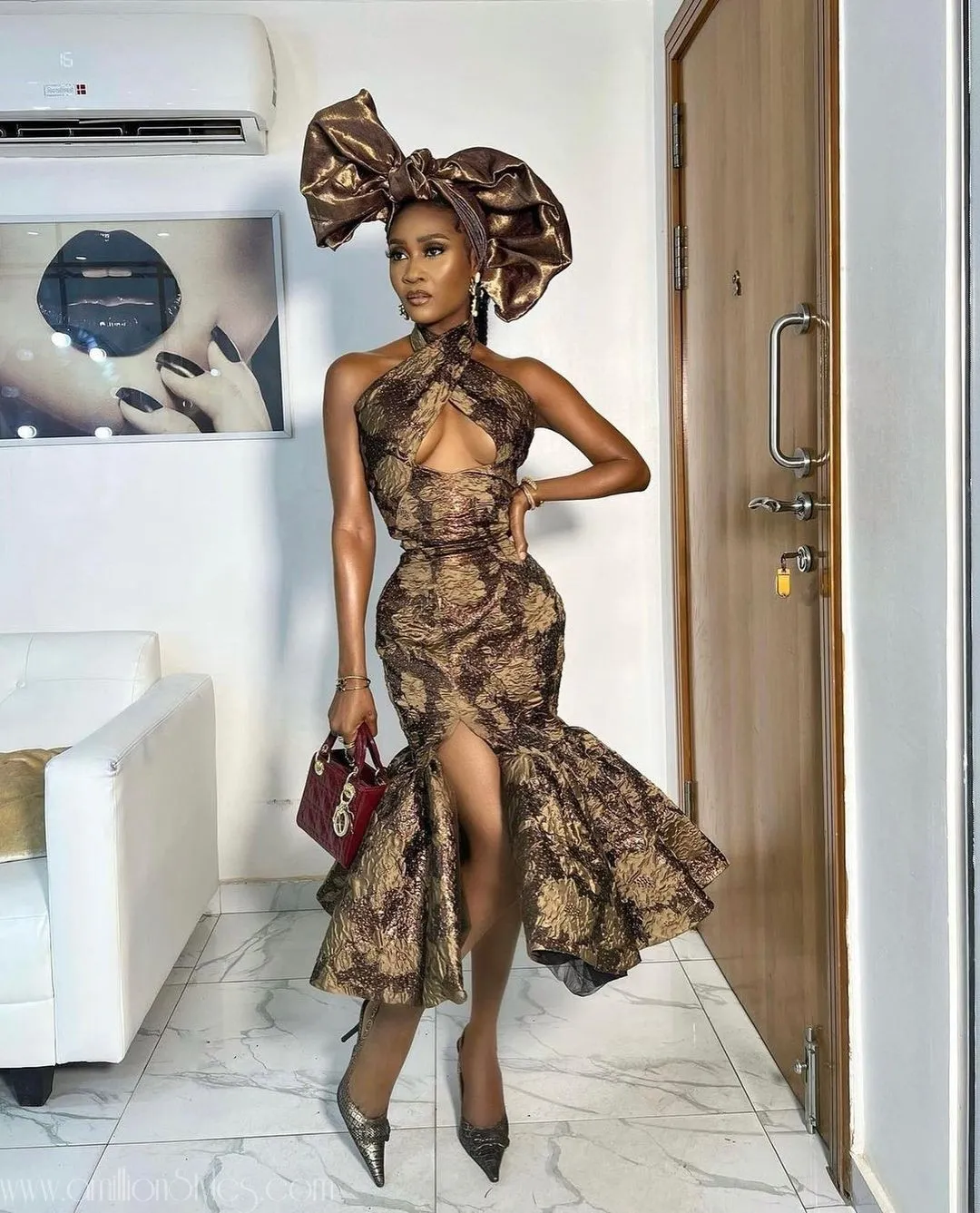 A Chocolate Love Story: A Look At Our Favorite Asoebi Styles At Ini Dima Okogie's Wedding