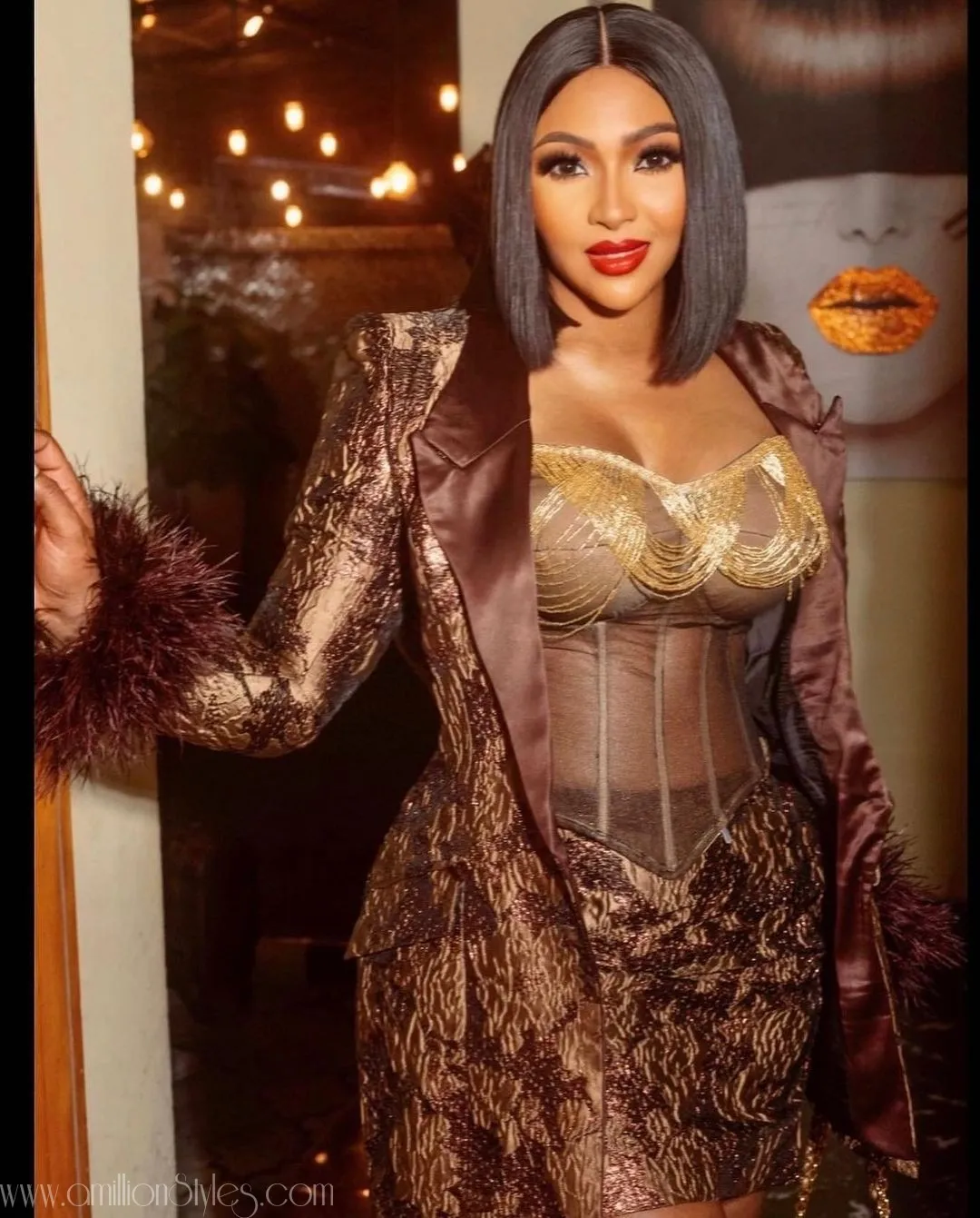 A Chocolate Love Story: A Look At Our Favorite Asoebi Styles At Ini Dima Okogie's Wedding