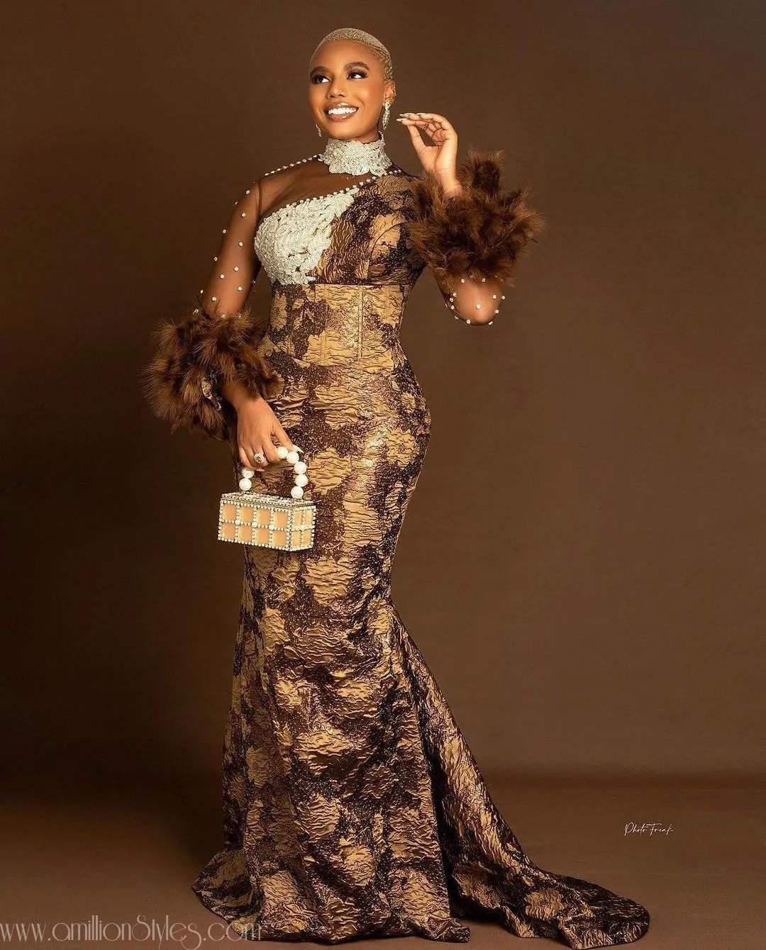 A Chocolate Love Story: A Look At Our Favorite Asoebi Styles At Ini Dima Okogie's Wedding