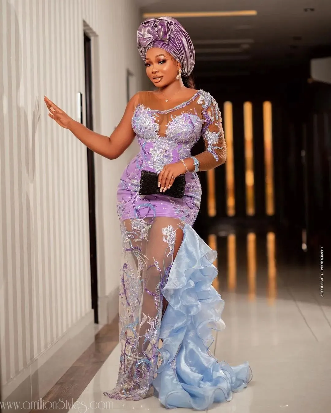 Exquisite Nigerian Lace Asoebi Styles-Volume 55