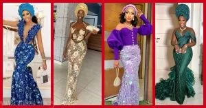 Exquisite Nigerian Lace Asoebi Styles-Volume 55