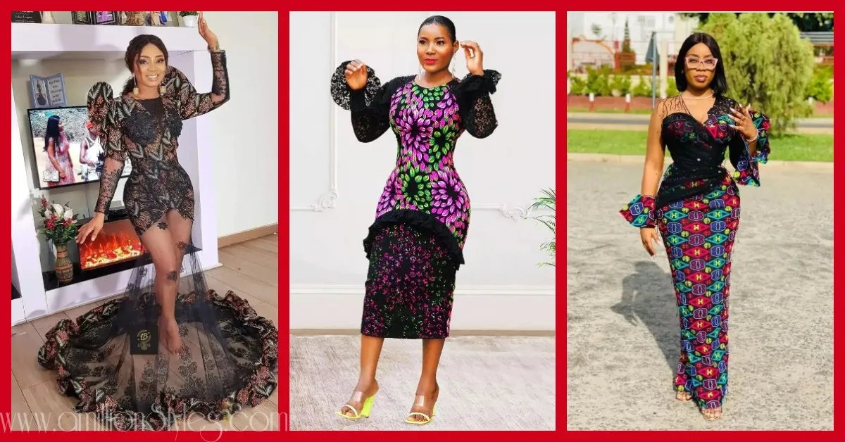 8 Fantastic Lace And Ankara Mix Dresses