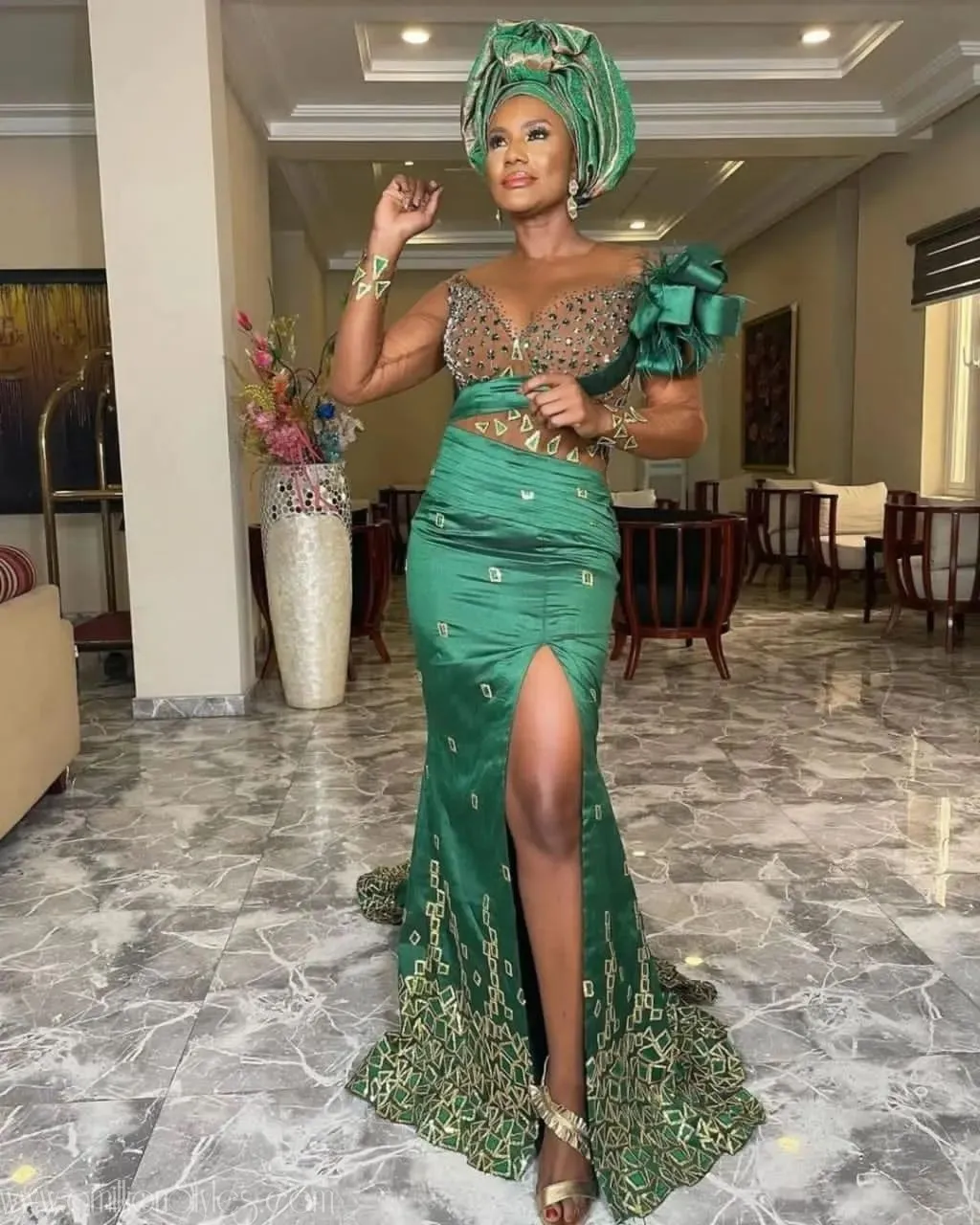 Beautiful Celebrity Asoebi Styles At Rita Dominic's Wedding