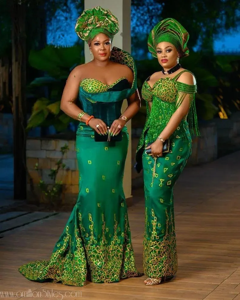 Beautiful Celebrity Asoebi Styles At Rita Dominic's Wedding