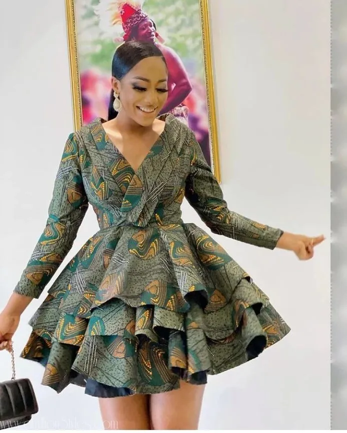 12 Fabulous Short Ankara Dresses From The Streets