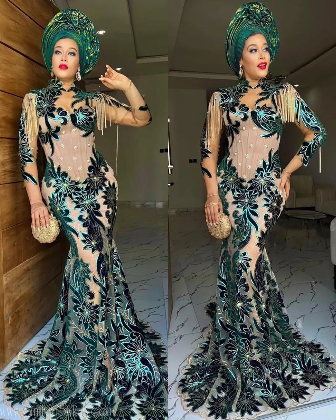 Exquisite Nigerian Lace Asoebi Styles-Volume 55