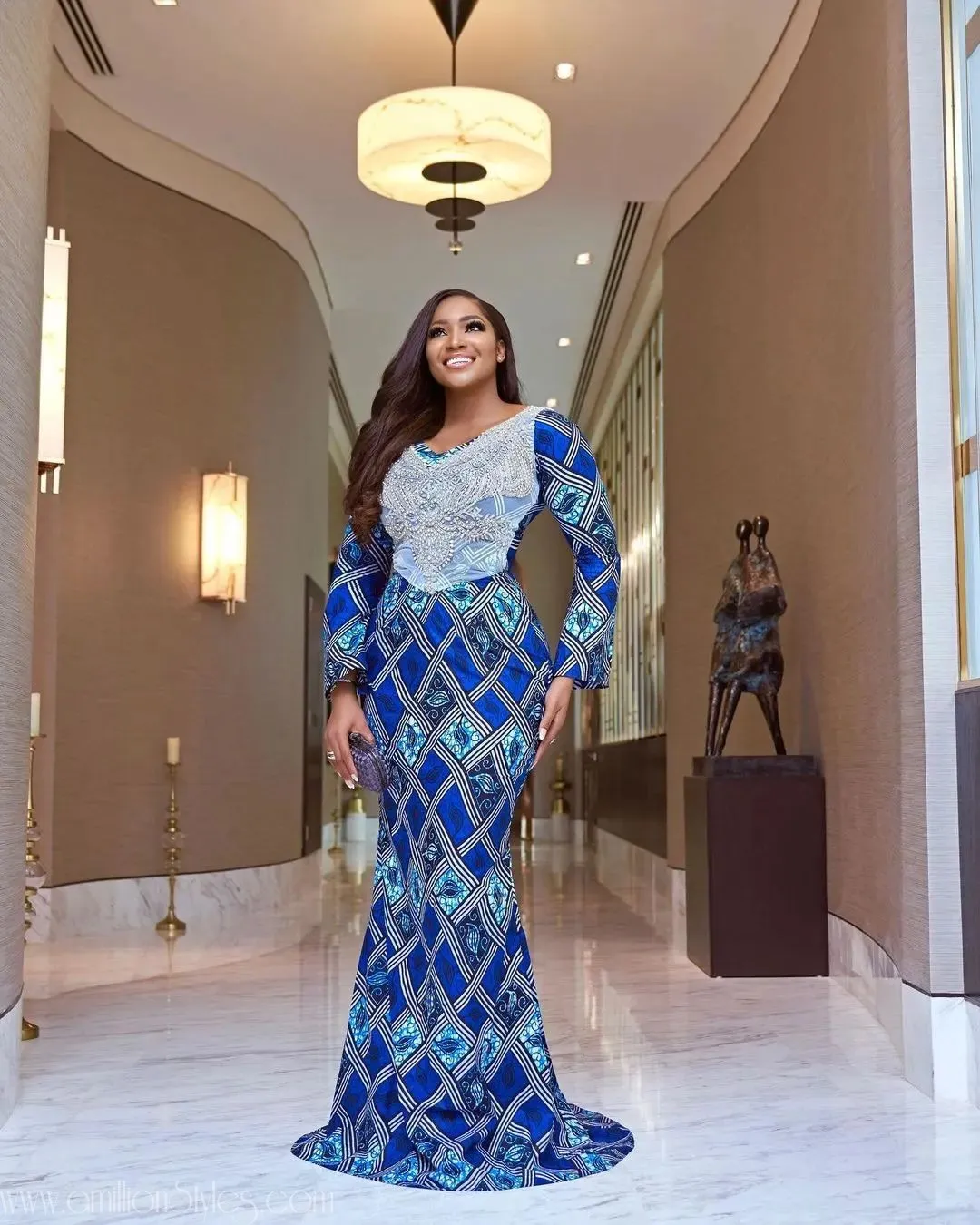 10 Beautiful Long Ankara Styles For Women