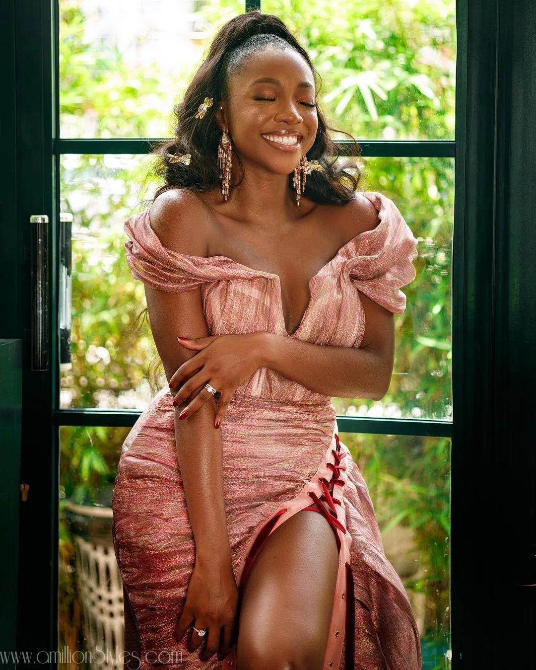 Ini-Dima Slayed Her Birthday Photoshoot in Lanre Dasilva Dress