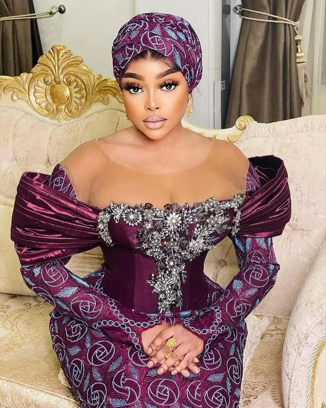 Exquisite Nigerian Lace Asoebi Styles-Volume 56