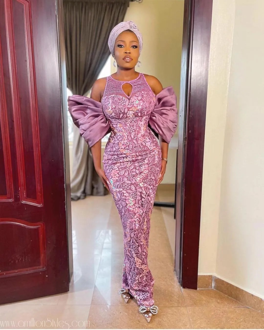 Exquisite Nigerian Lace Asoebi Styles-Volume 56