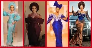 Check Out These Blue And Brown Yoruba Wedding Styles