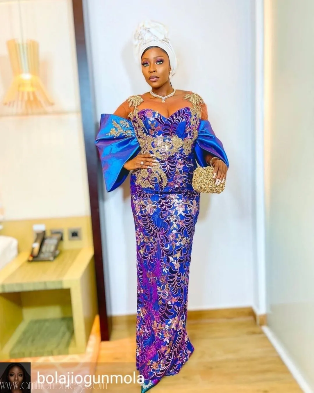 Gorgeous Nigerian Blue Lace Asoebi Styles