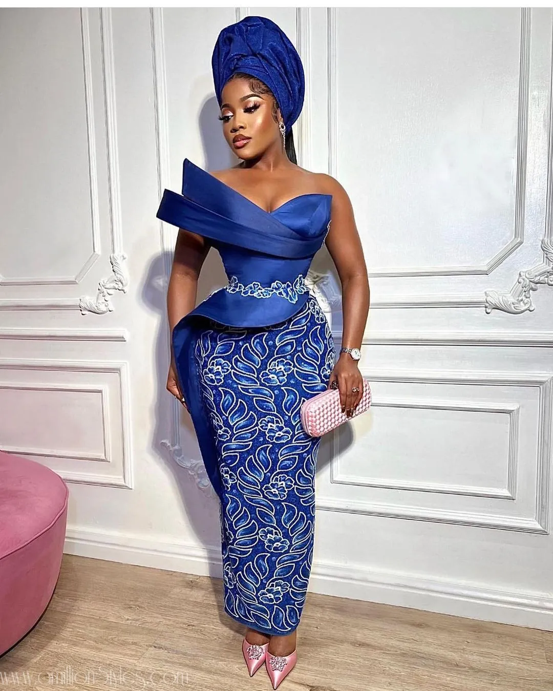 Gorgeous Nigerian Blue Lace Asoebi Styles