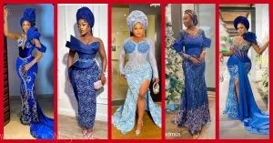 Gorgeous Nigerian Blue Lace Asoebi Styles