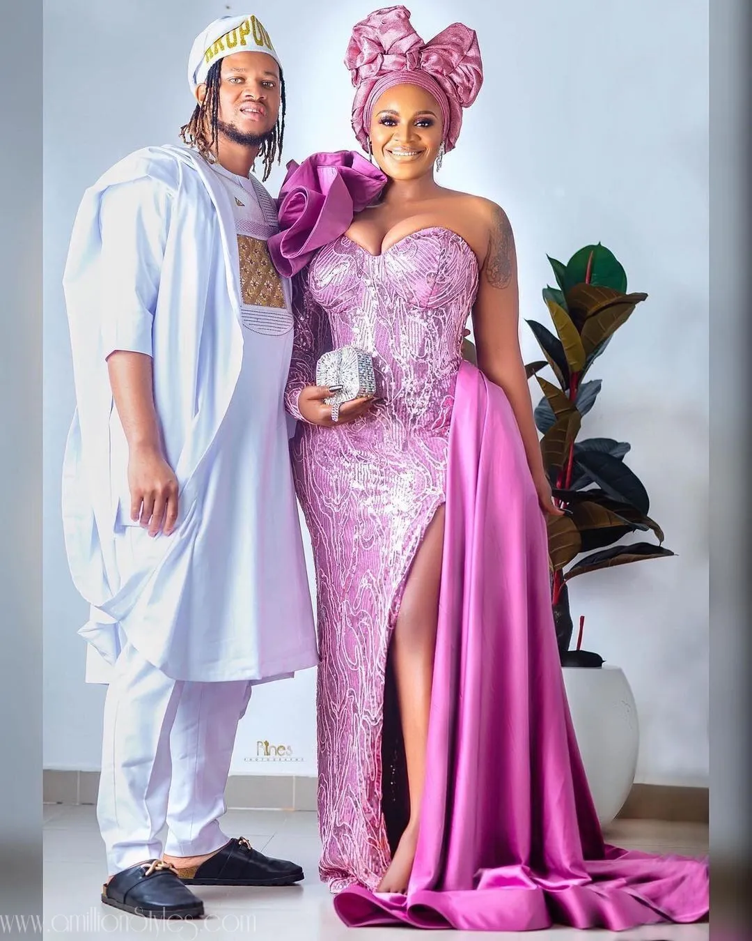 Unique Nigerian Purple Lace Asoebi Styles