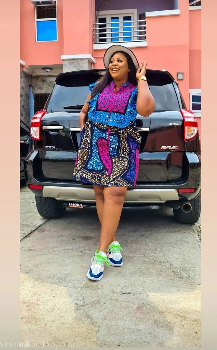 Ankara Short Flare Gown