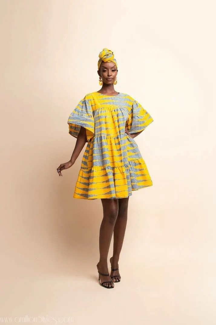 Ankara Short Flare Gown