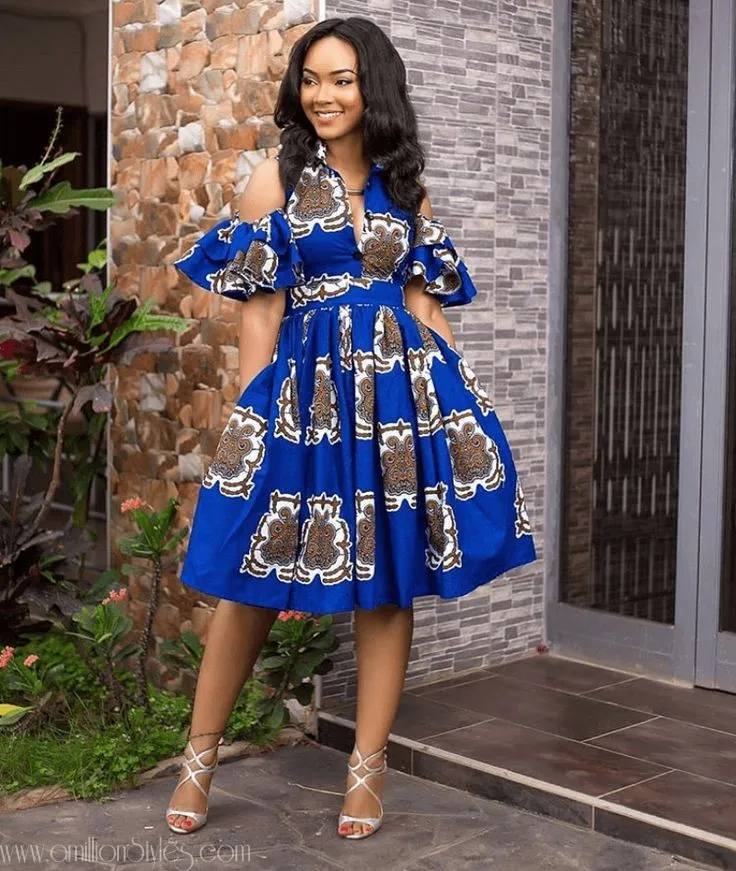 Ankara Short Flare Gown