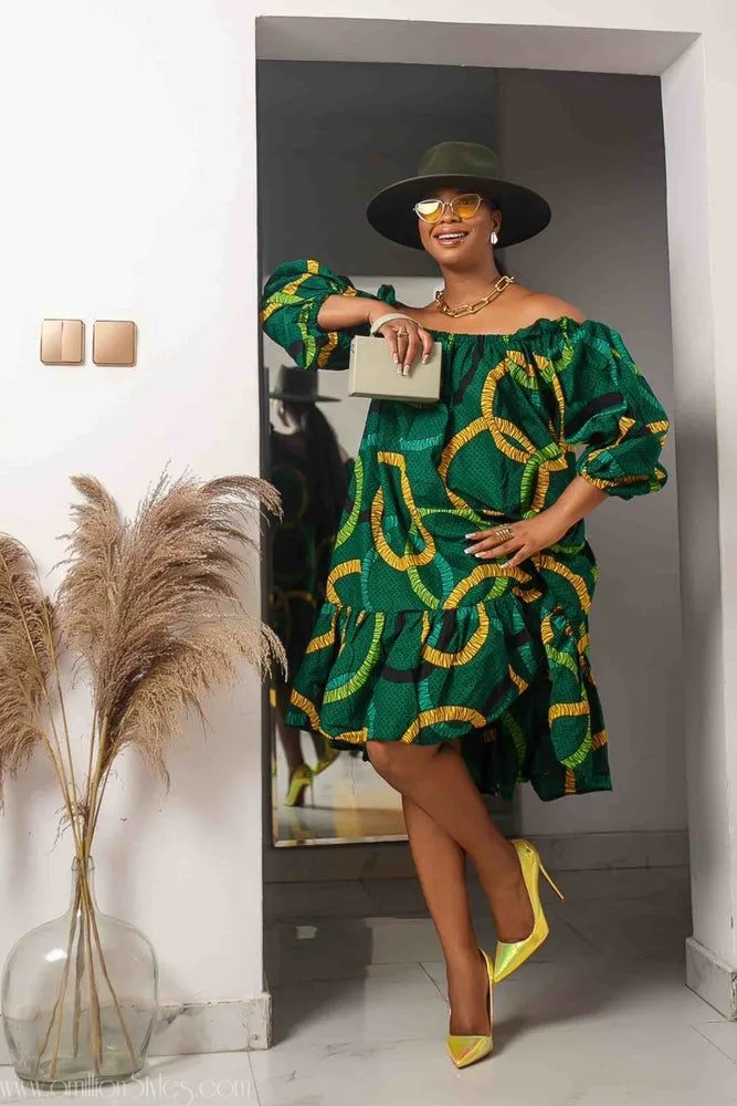 Ankara Short Flare Gown