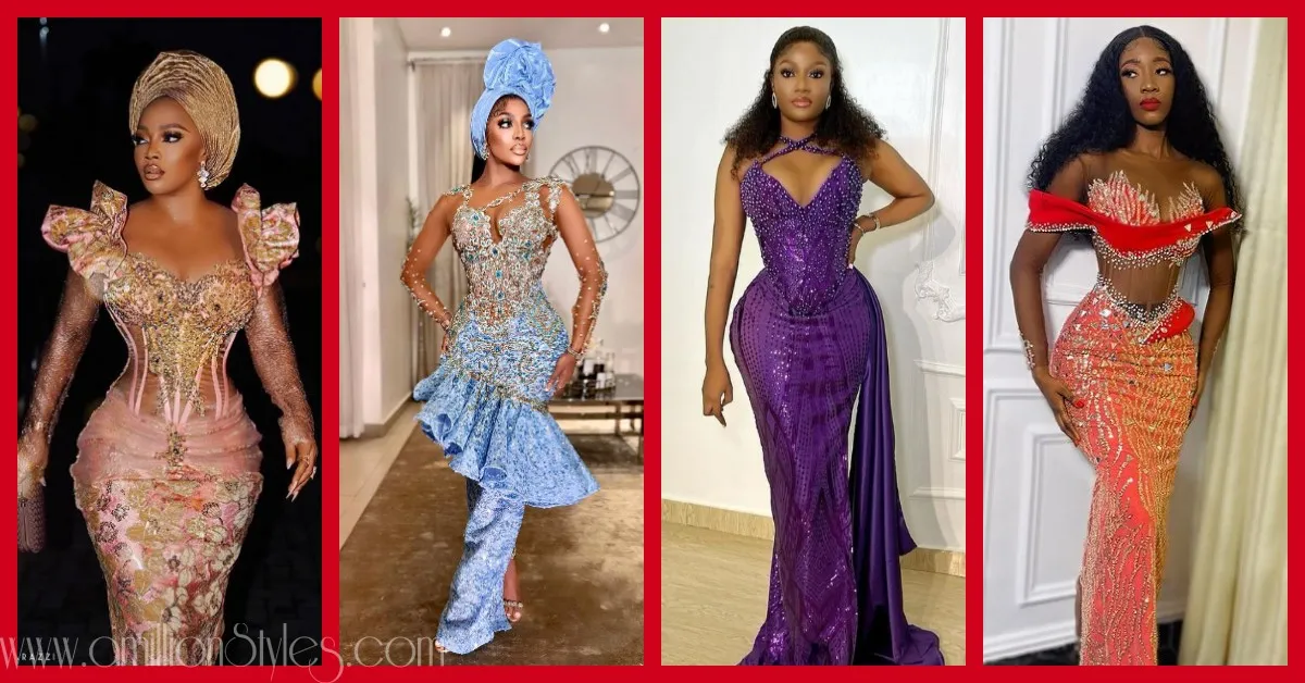Exquisite Nigerian Lace Asoebi Styles-Volume 61