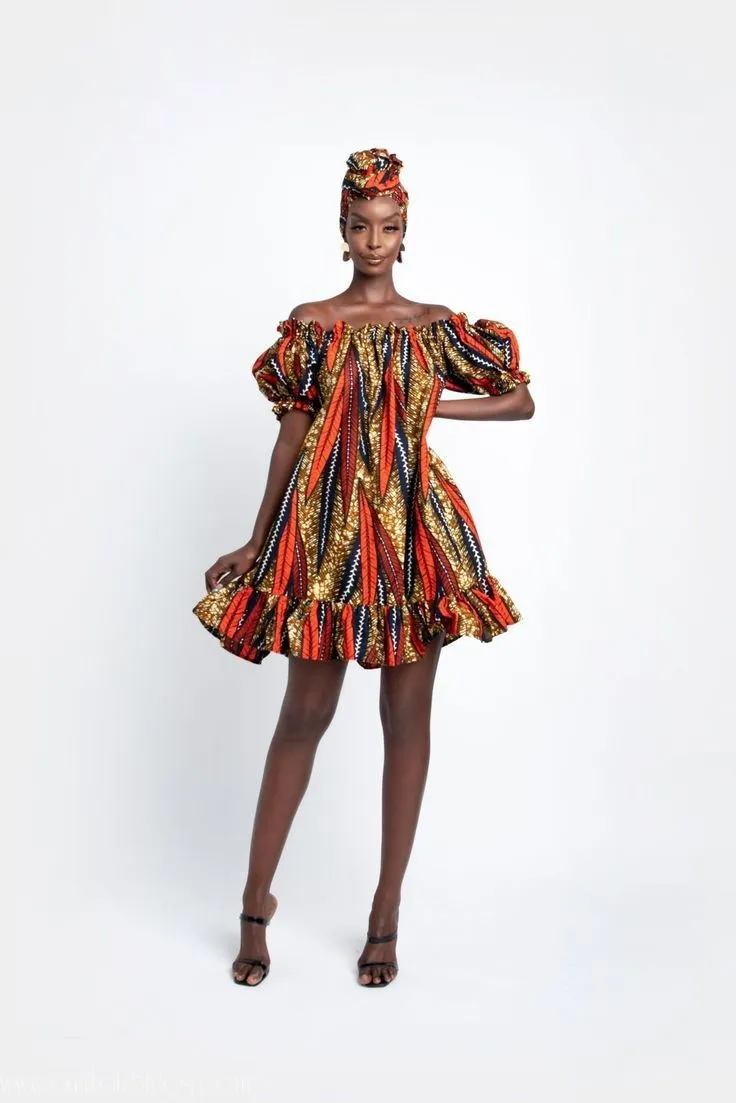 Ankara Short Flare Gown