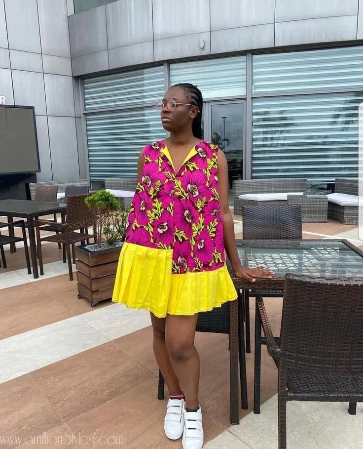 Ankara Short Flare Gown