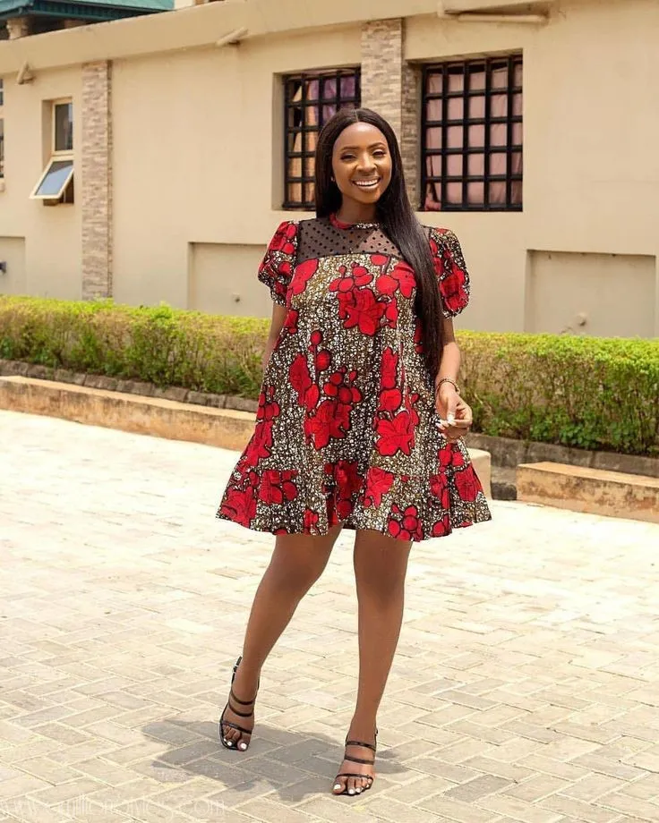 Ankara Short Flare Gown