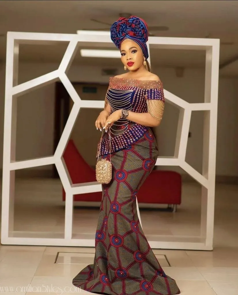 Trendy Gown Styles for Wedding Guests in Nigeria