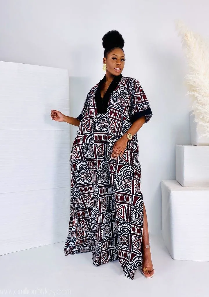 African Print Maxi Dress 