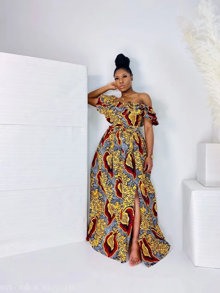 African Print Maxi Dress